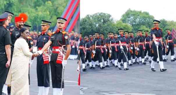 राष्ट्रपति की मौजूदगी में देश को मिलीं पहली 9 महिला सैन्य अफसर,,,  सॉर्ड ऑफ ऑनर जीतकर विशाल कुमार बने बेस्ट कैडेट,।