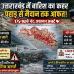 उत्तराखंड : पहाड़ से मैदान तक आफत की बारिश ,,, 179 सड़कें बंद,,, नैनीताल में असर,,,गौला- -कोसी- नंधौर पर नजर।